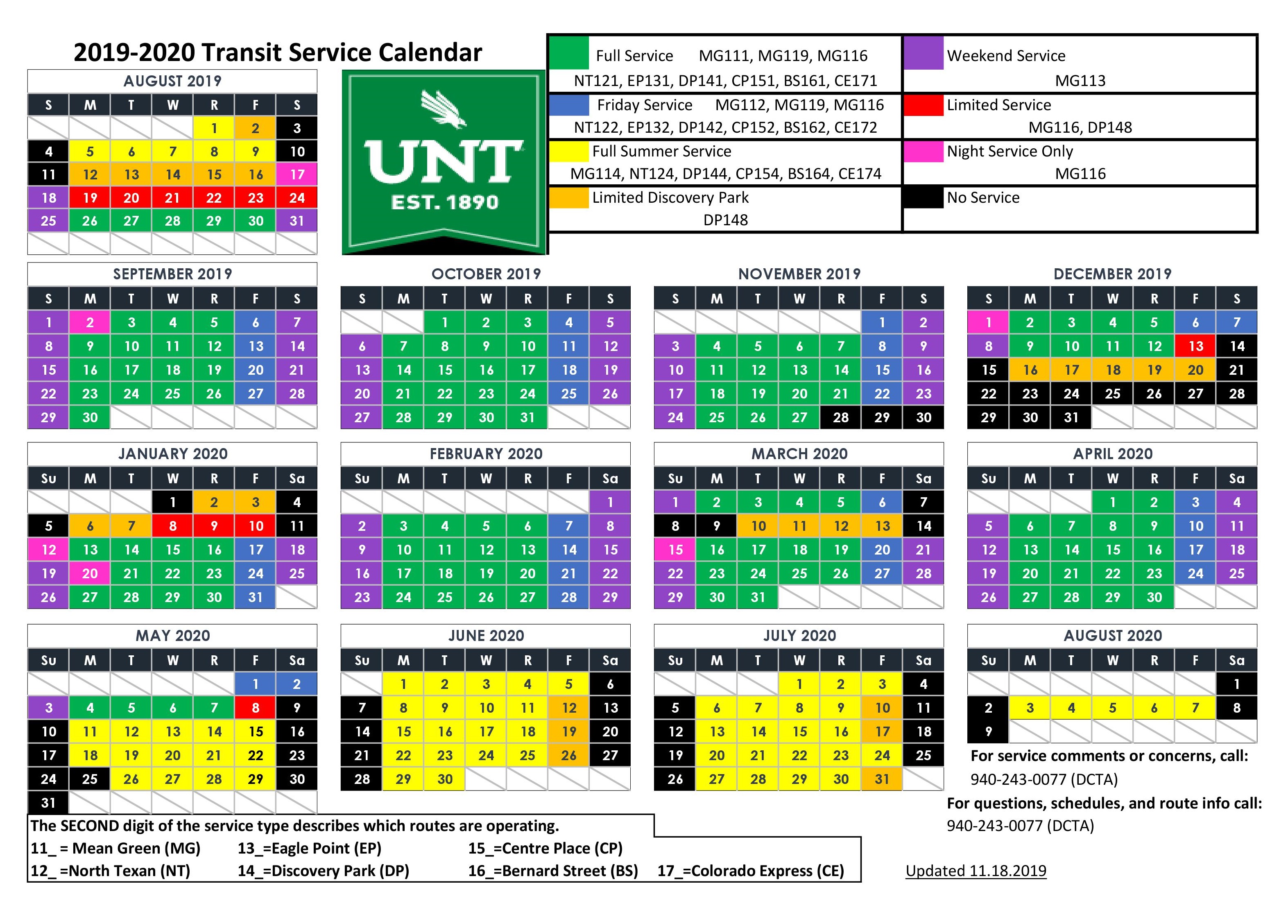 Unt Dallas Calendar 2025